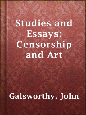 Studies and Essays: Censorship and Art - ebook